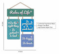 Nivaraprint Wooden Wall Hanging for Home Decoration | Rules of Life