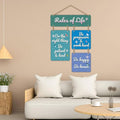 Nivaraprint Wooden Wall Hanging for Home Decoration | Rules of Life
