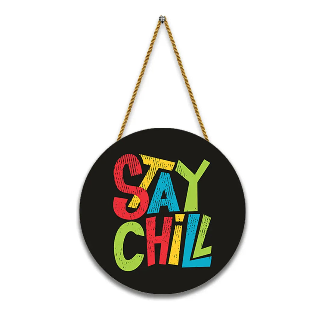 Nivaraprint Wooden Wall Hanging for Home Decoration | Stay Chill