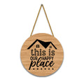 Nivaraprint Wooden Wall Hanging for Home Decoration | This is our happy place