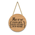 Nivaraprint Wooden Wall Hanging for Home Decoration | This is us our life our story our home