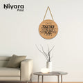 Nivaraprint Wooden Wall Hanging for Home Decoration | Together is the best place