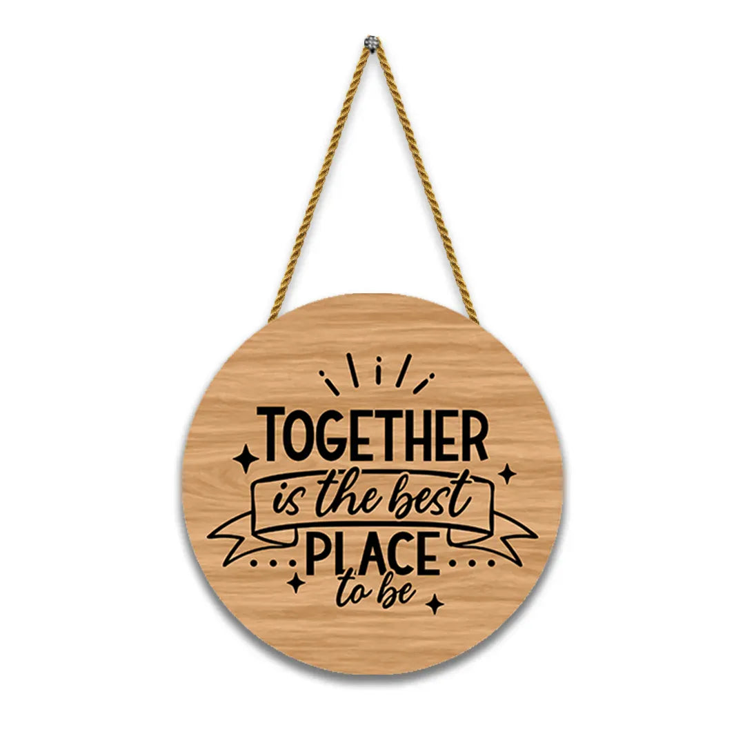 Nivaraprint Wooden Wall Hanging for Home Decoration | Together is the best place