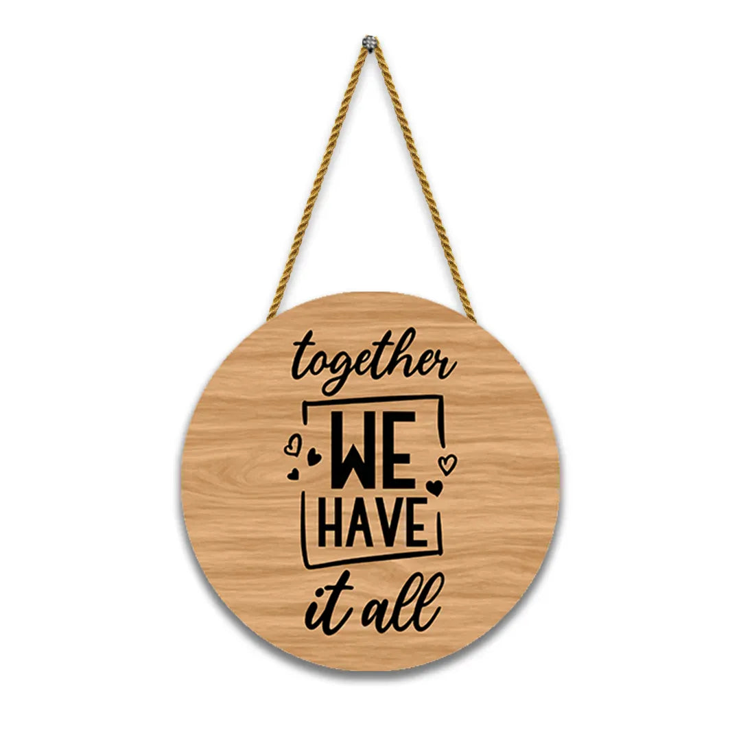 Nivaraprint Wooden Wall Hanging for Home Decoration | Together we have it all 01