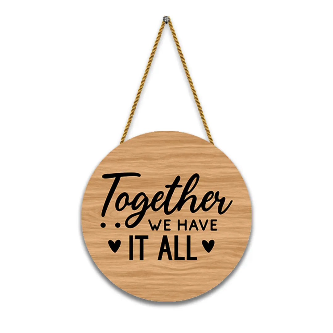 Nivaraprint Wooden Wall Hanging for Home Decoration | Together we have it all 02