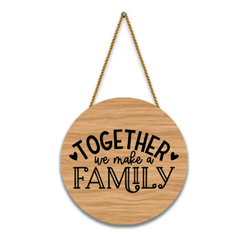 Nivaraprint Wooden Wall Hanging for Home Decoration | Together we make a family