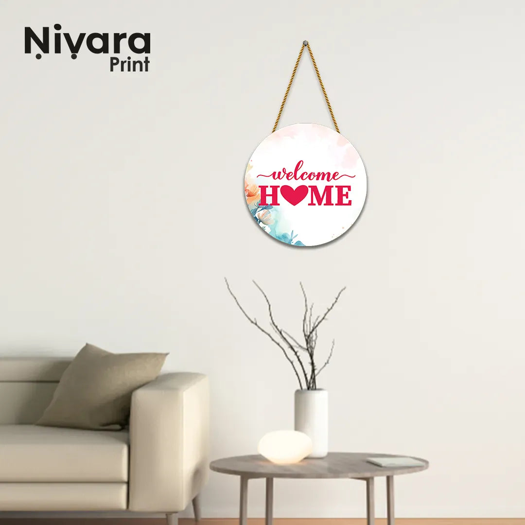 Nivaraprint Wooden Wall Hanging for Home Decoration | Welcome HOME