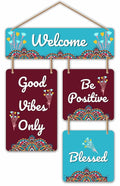 Nivaraprint Wooden Wall Hanging for Home Decoration | Welcome