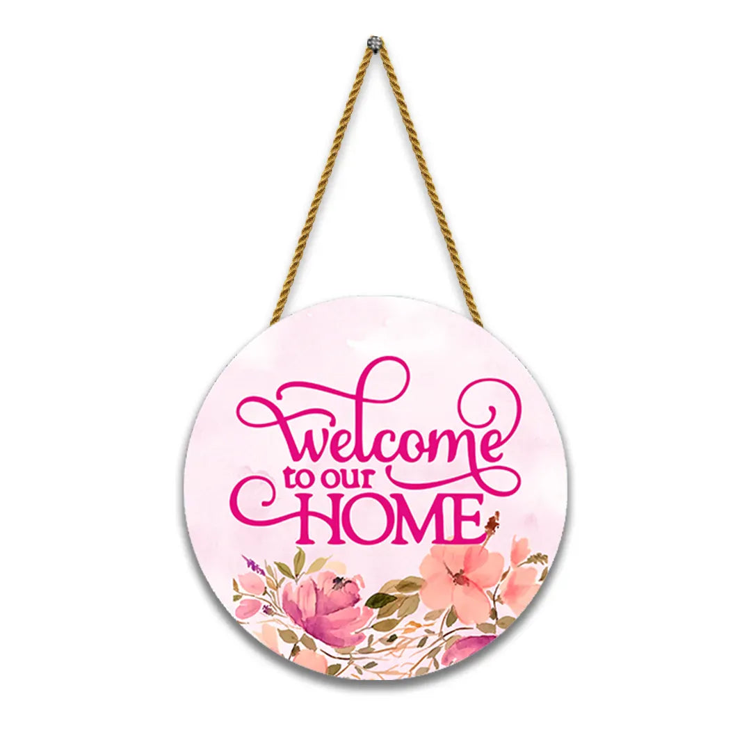 Nivaraprint Wooden Wall Hanging for Home Decoration | Welcome to our Home 01