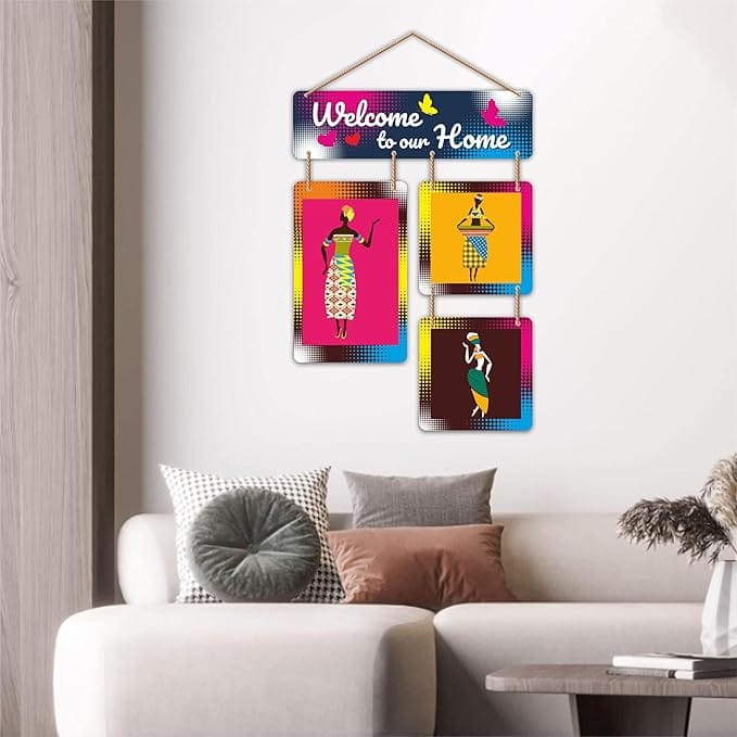 Nivaraprint Wooden Wall Hanging for Home Decoration | Welcome to our Home