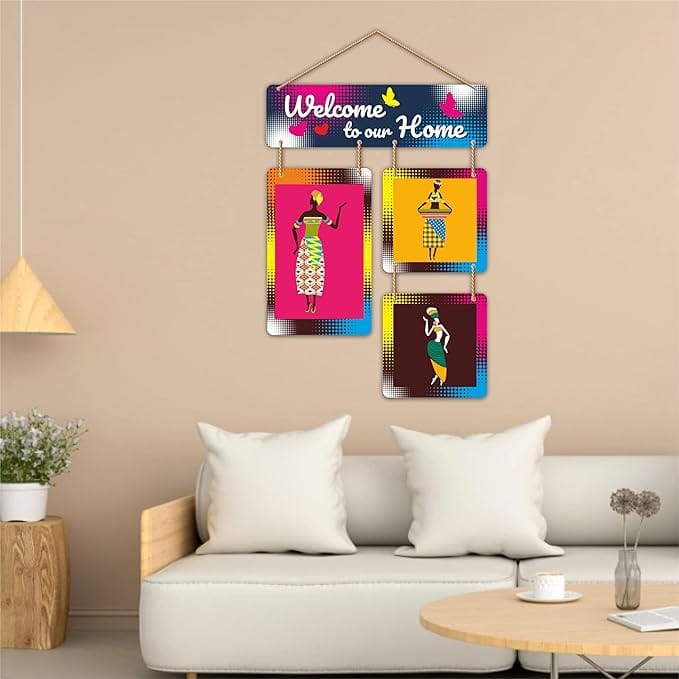 Nivaraprint Wooden Wall Hanging for Home Decoration | Welcome to our Home