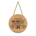 Nivaraprint Wooden Wall Hanging for Home Decoration | Welcome to our perfectly imperfect life
