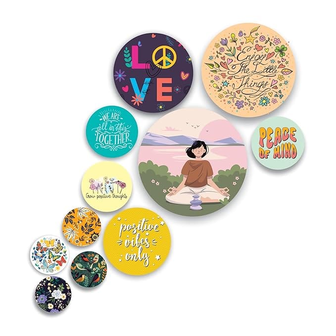 Nivaraprint Wooden Wall Hanging for Home Decoration | Yoga Theme Wooden Wall Hanging