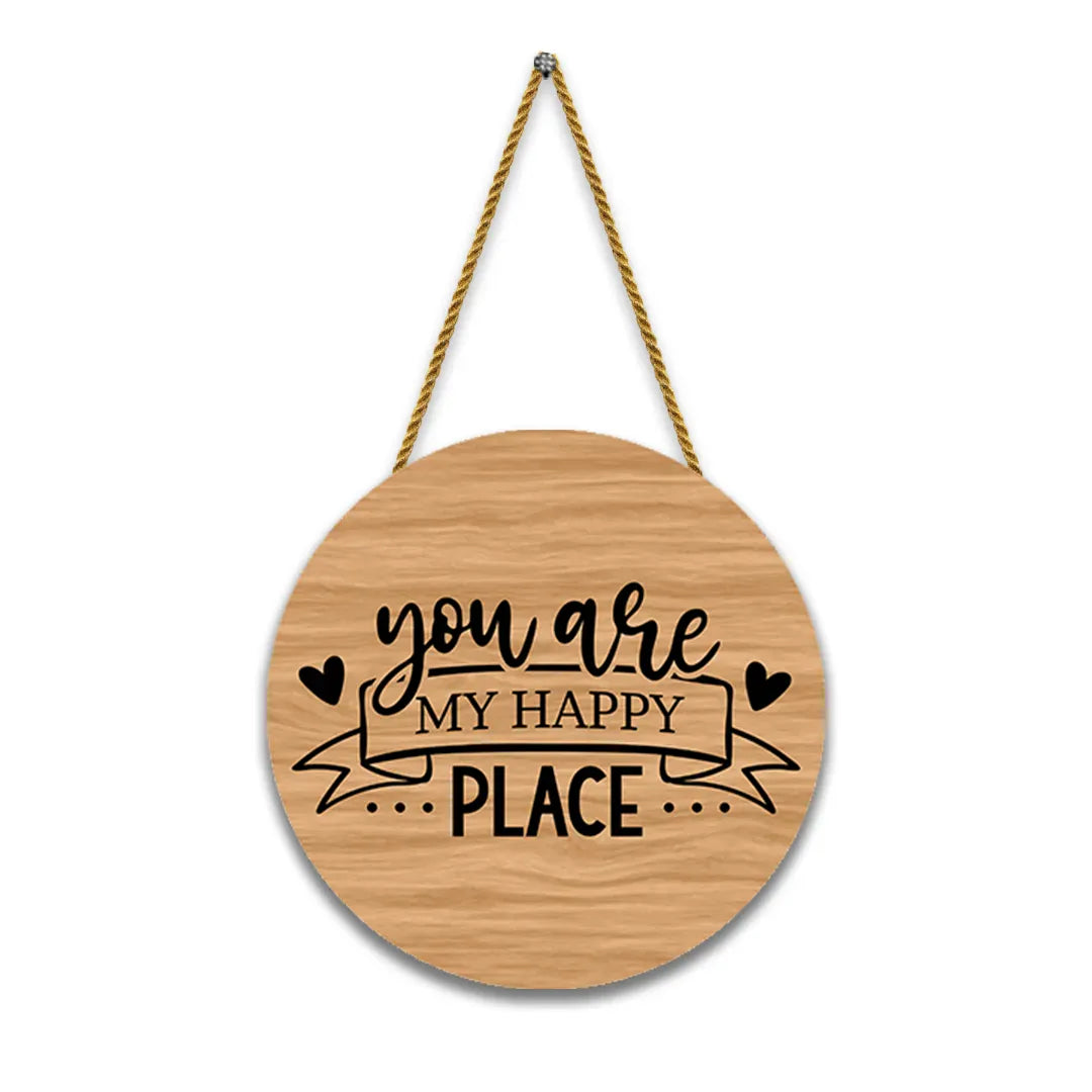 Nivaraprint Wooden Wall Hanging for Home Decoration | You are my happy place
