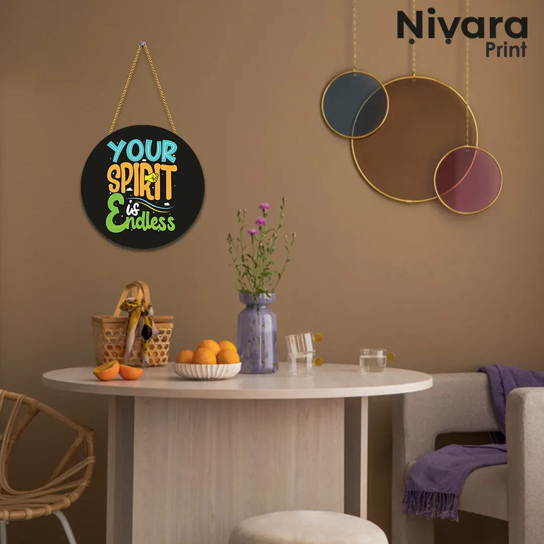 Nivaraprint Wooden Wall Hanging for Home Decoration |  Your spirit is endless