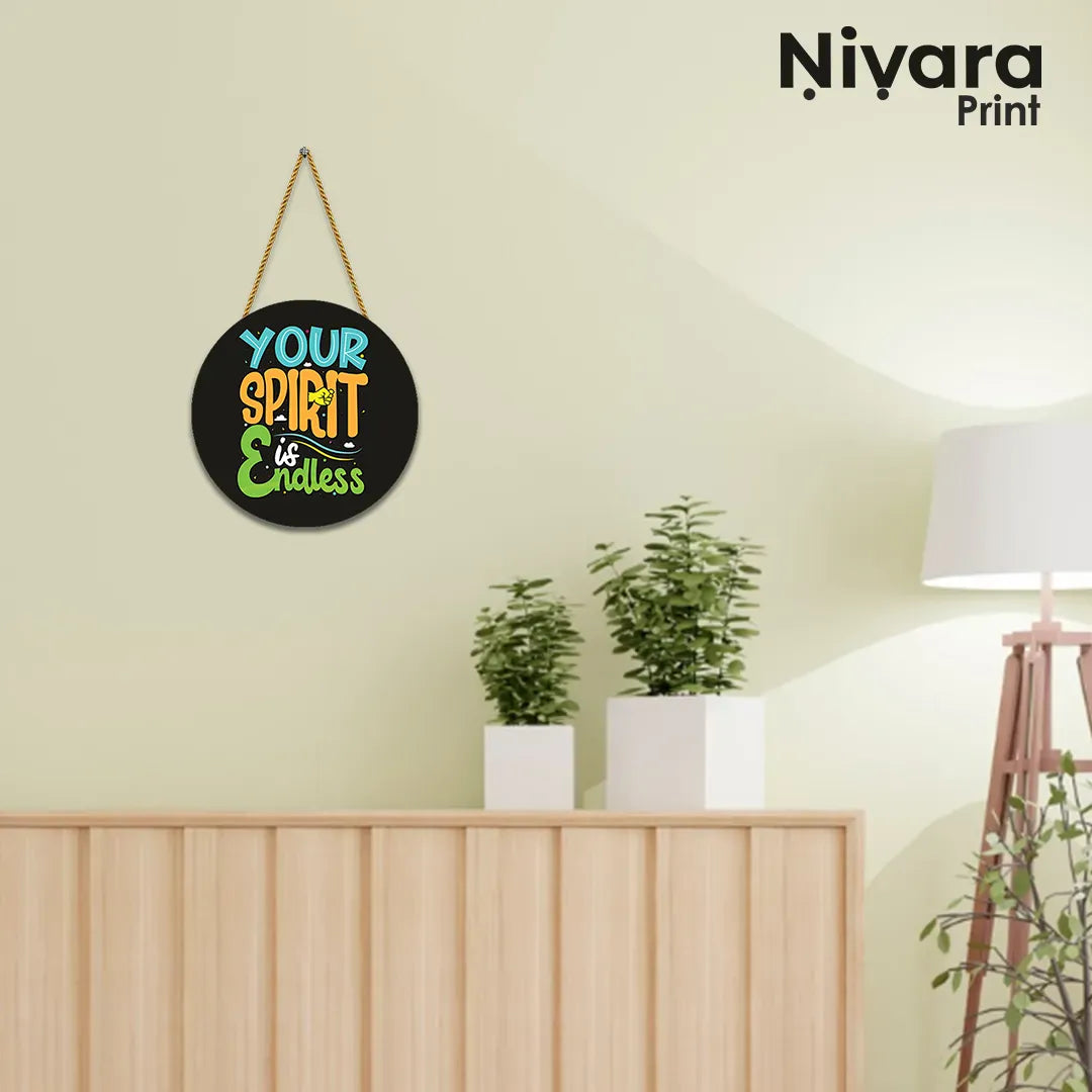 Nivaraprint Wooden Wall Hanging for Home Decoration |  Your spirit is endless