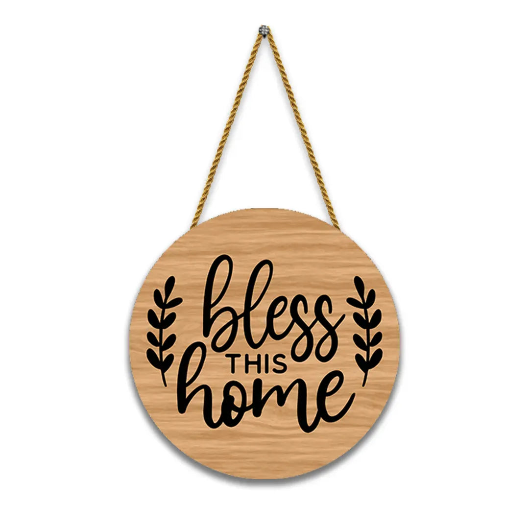 Nivaraprint Wooden Wall Hanging for Home Decoration | bless this home