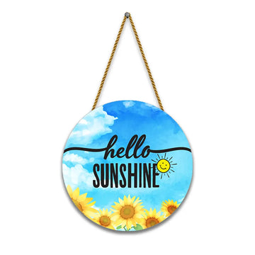 Nivaraprint Wooden Wall Hanging for Home Decoration | hello SUNSHINE