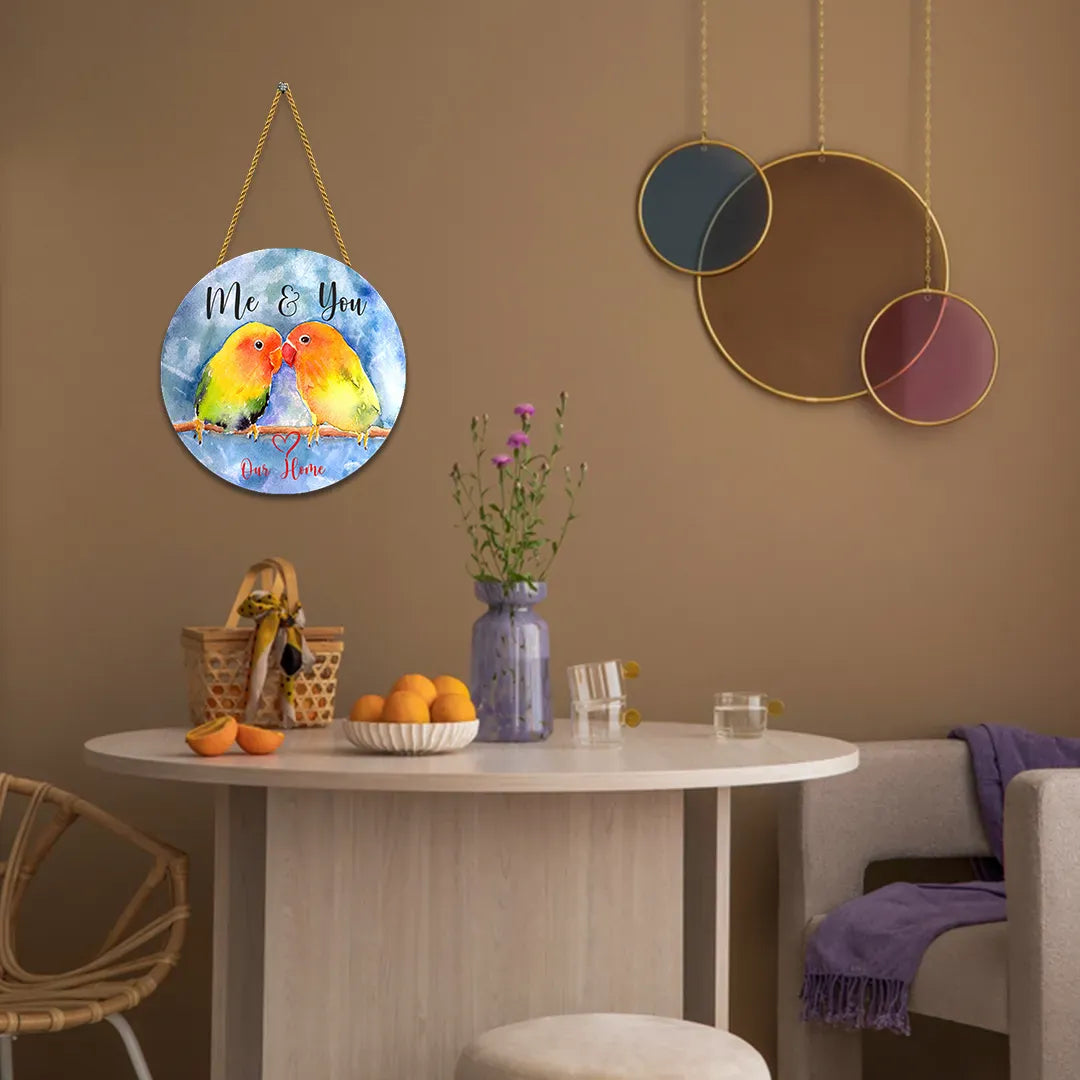 Nivaraprint Wooden Wall Hanging for Home Decoration | me & you
