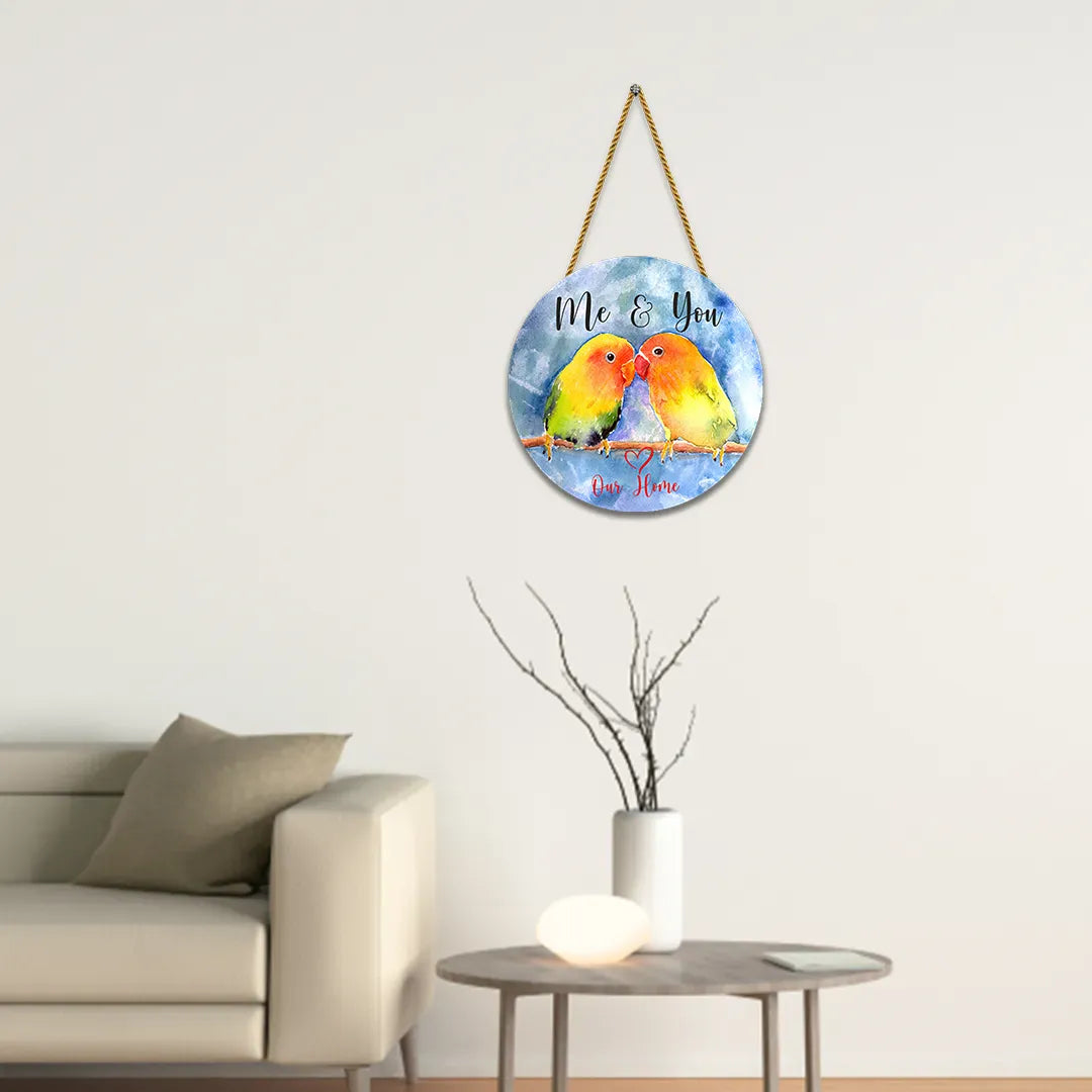 Nivaraprint Wooden Wall Hanging for Home Decoration | me & you