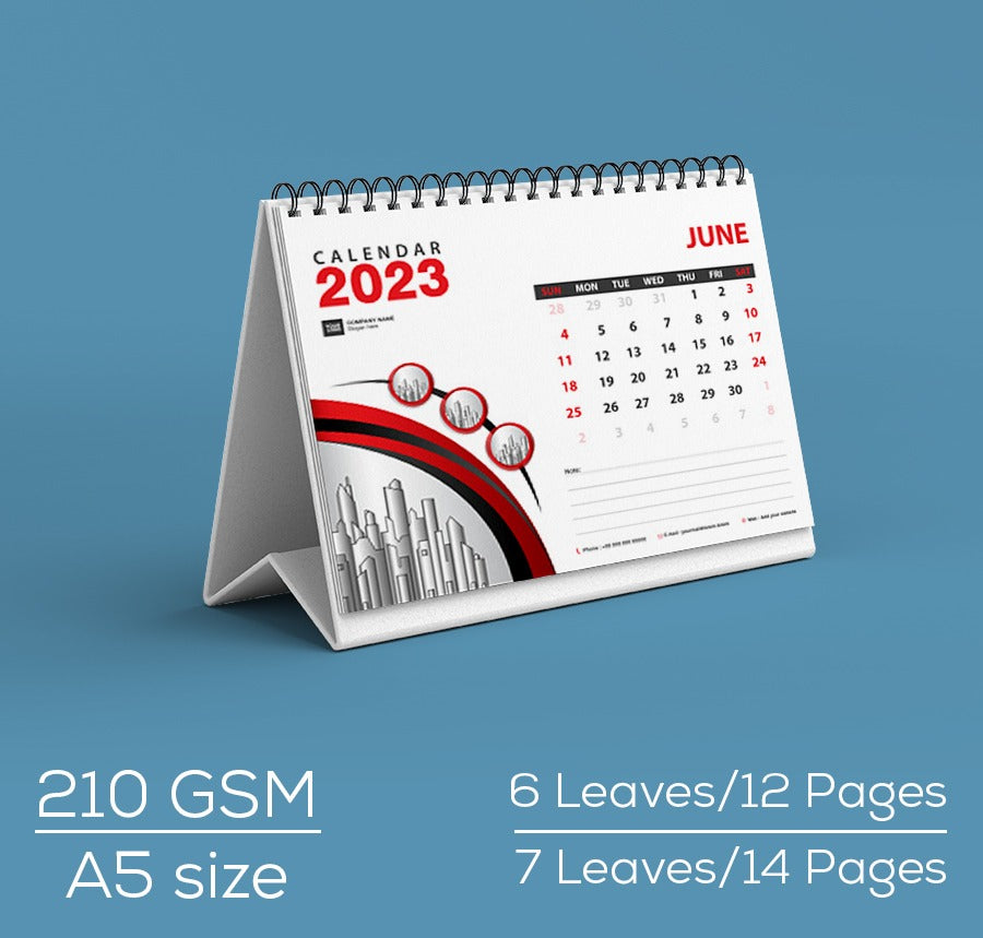 Desk Table Calendar Office Desk Calendars A5 Size 210 GSM & 300 GSM