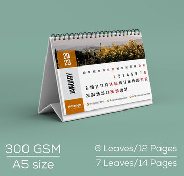 Desk Table Calendar Office Desk Calendars A5 Size 210 GSM & 300 GSM