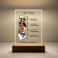 Our Love Story Personalized Stand Light LED Lamp