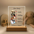 Our Love Story Personalized Stand Light LED Lamp