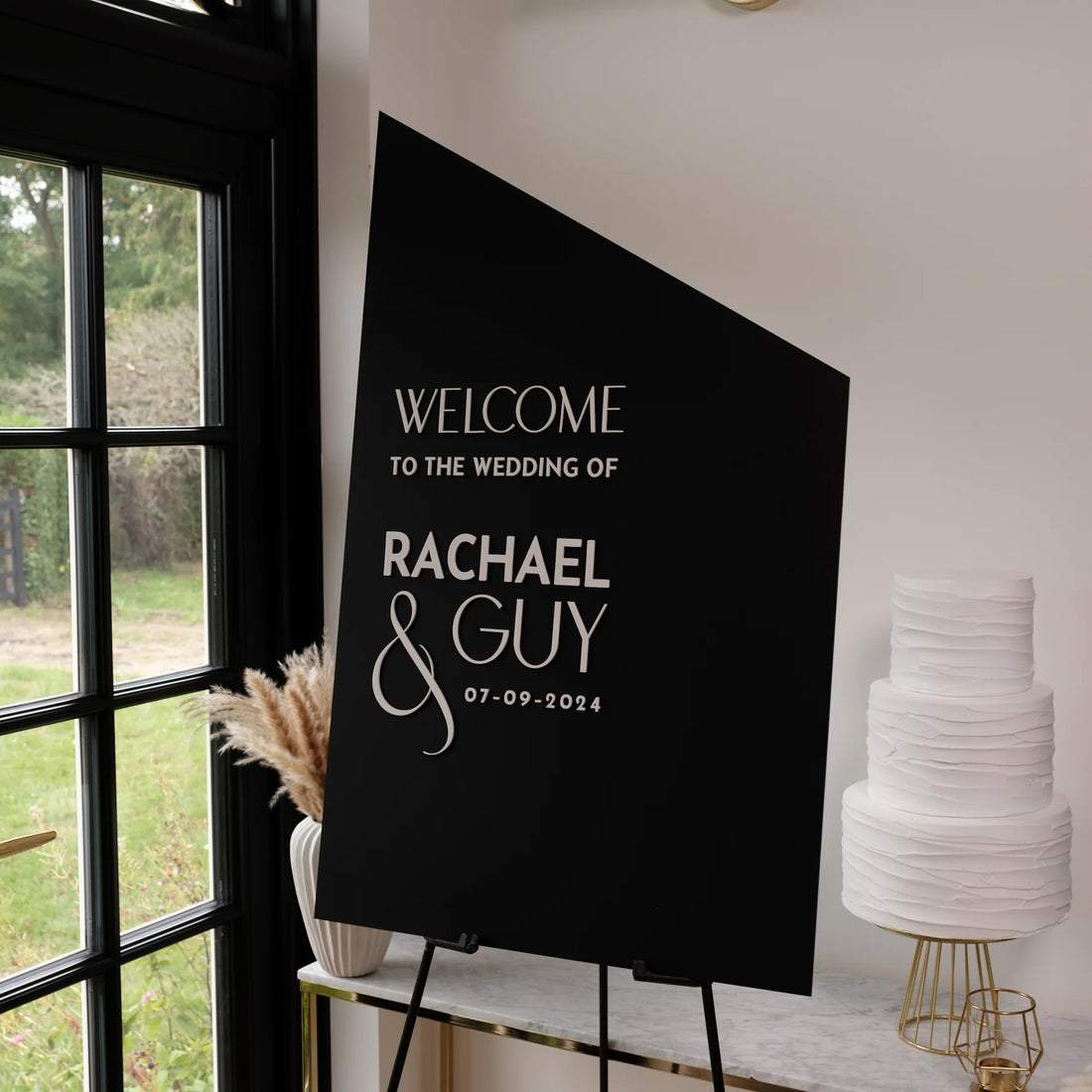 Personalised Modern Welcome to Our Wedding Signage by Nivaraprint