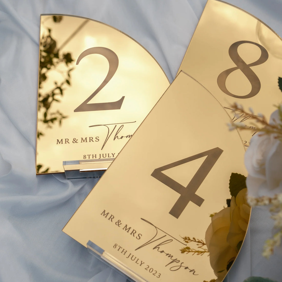 Wedding Table Numbers With Stands | Custom Table Number Signs