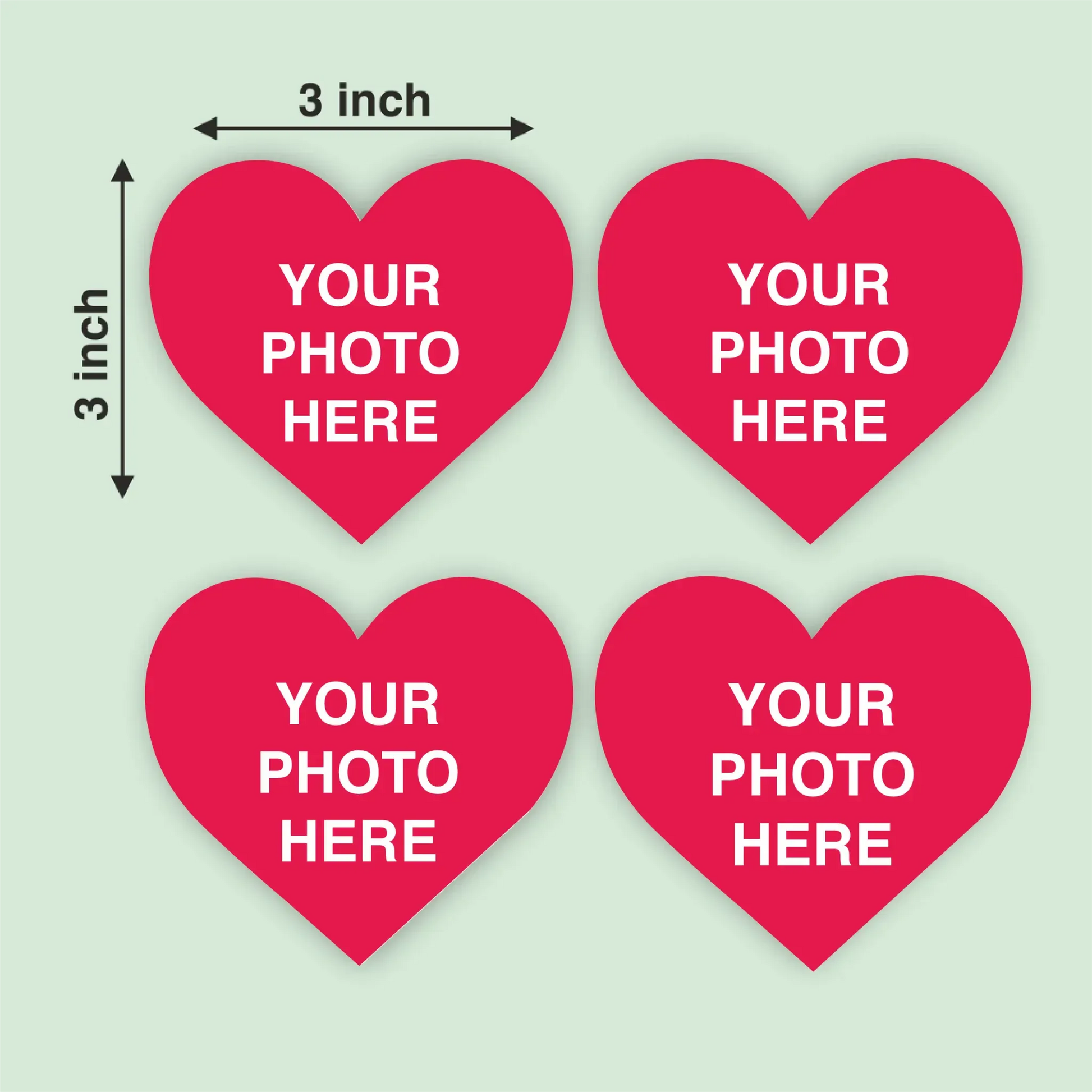 Personalized Acrylic Photo Magnet  - Set of 4 Magnet | Size : 3 Inch