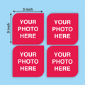 Personalized Acrylic Photo Magnet  - Set of 4 Magnet | Size : 3 Inch