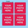 Personalized Acrylic Photo Magnet  - Set of 4 Magnet | Size : 3 Inch