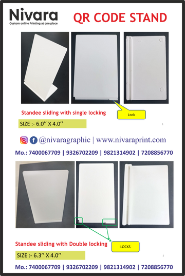 QR Code Table Stand 6x4 Inch | UPI Payment Display Stand India