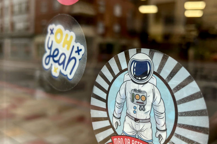 Rectangular Square  Front-Facing Vinyl Stickers