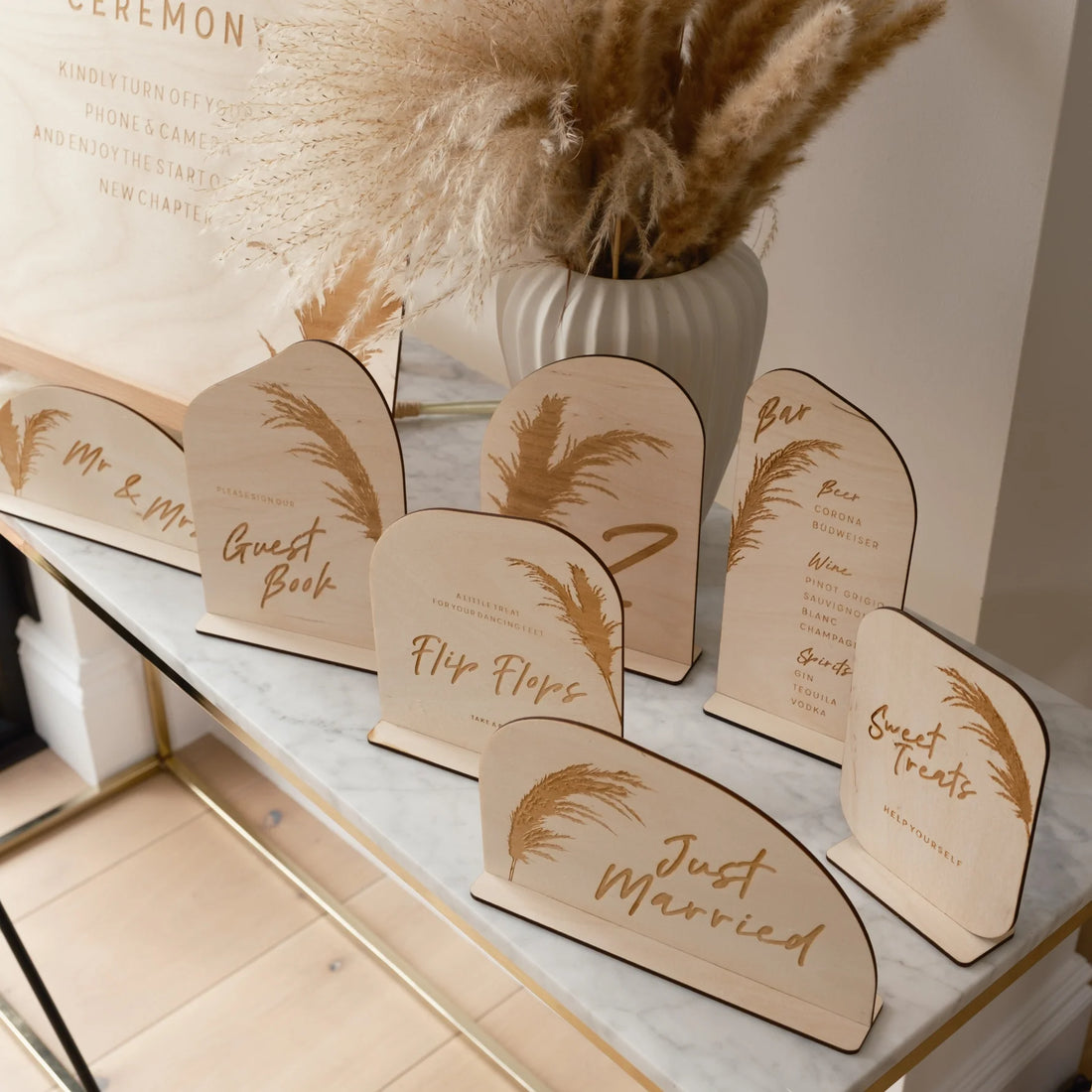 Rustic Bar Menu Sign with Stand by Nivaraprint