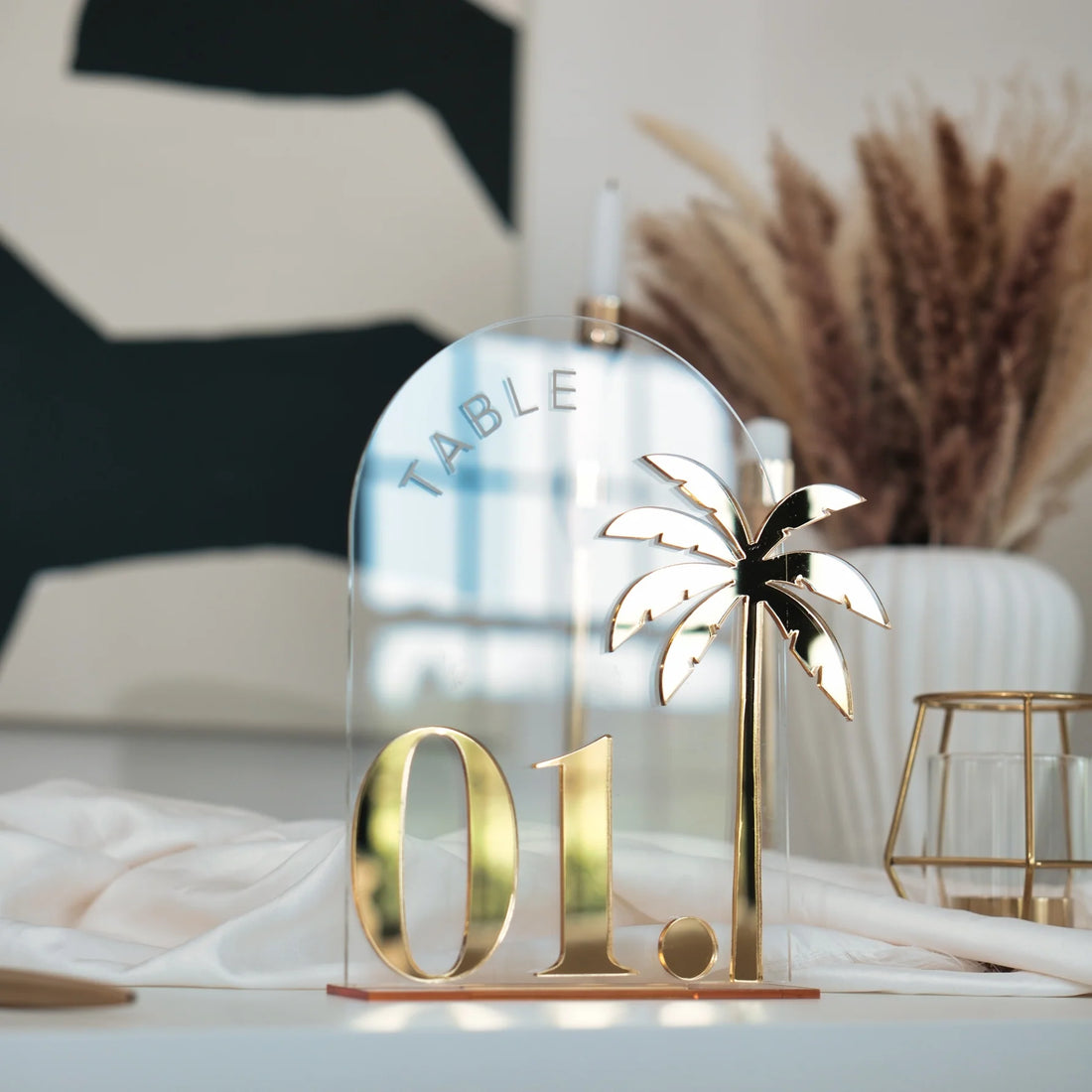Unique Wedding Table Number with Stand by Nivaraprint
