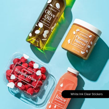 White-Ink Clear Stickers