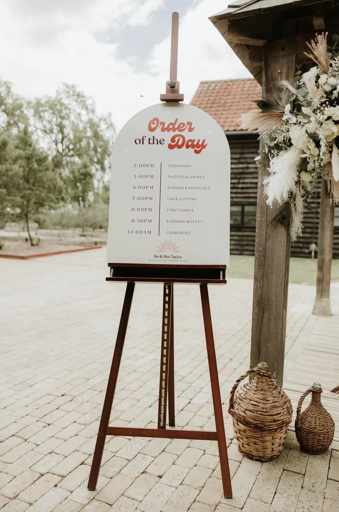 Western Wedding Order of the Day Sign by Nivaraprint