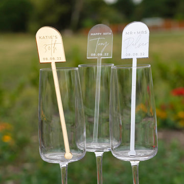 Personalised Arch Drink Stirrers