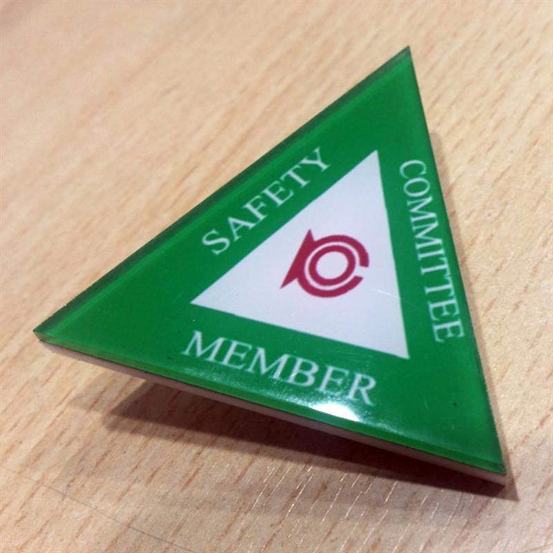 Acrylic Sandwich Name Badges Back Side Pin