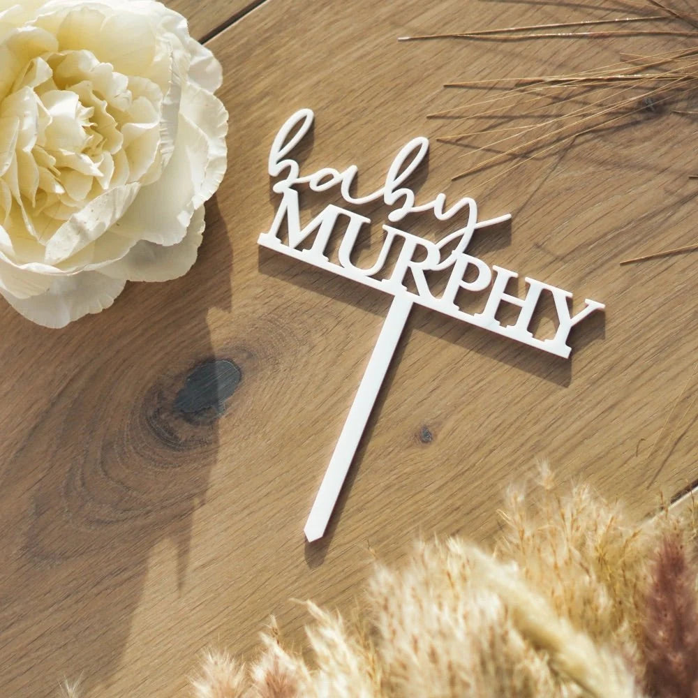 Personalised Baby Shower Cake Topper