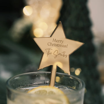 Christmas Cocktail Stirrer Table Decorations