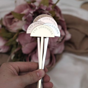 Personalised Wedding Name Cocktail Stirrers | Custom Acrylic Drink Stirrers