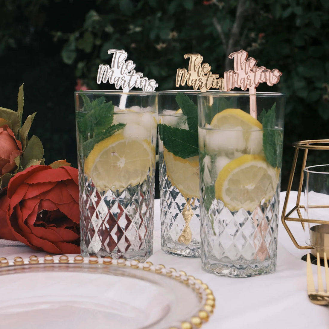Custom Wedding Drink Stirrers by Nivaraprint