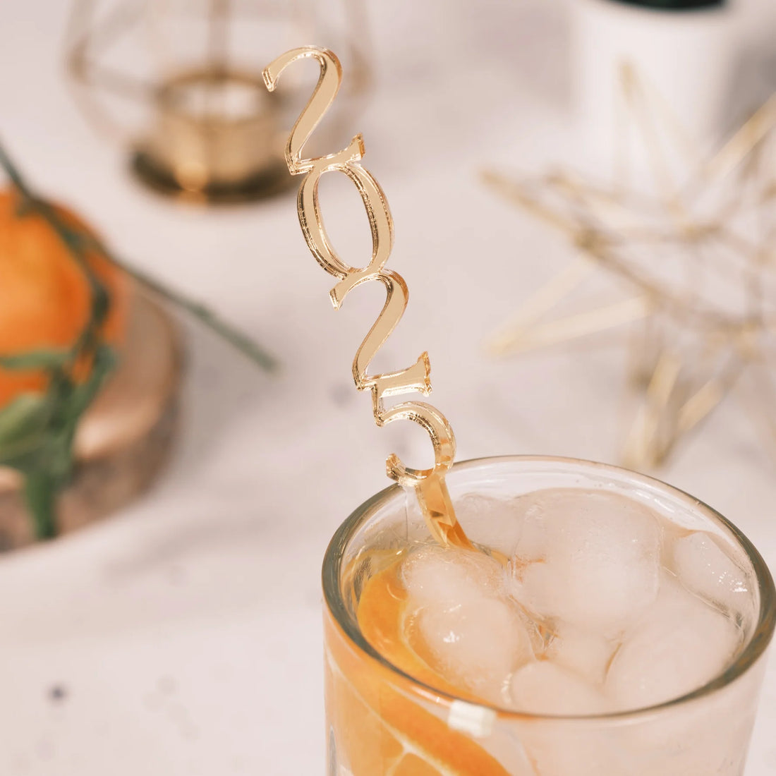 Happy New Year 2026 Drink Stirrer by Nivaraprint