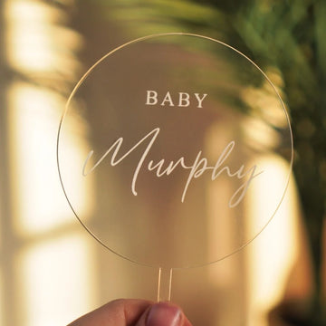 Personalised Baby Shower Cake Topper Paddle