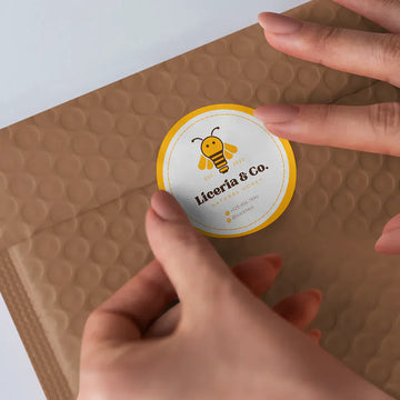 Round Paper Stickers 2x2 Inch Custom Printed Branding India
