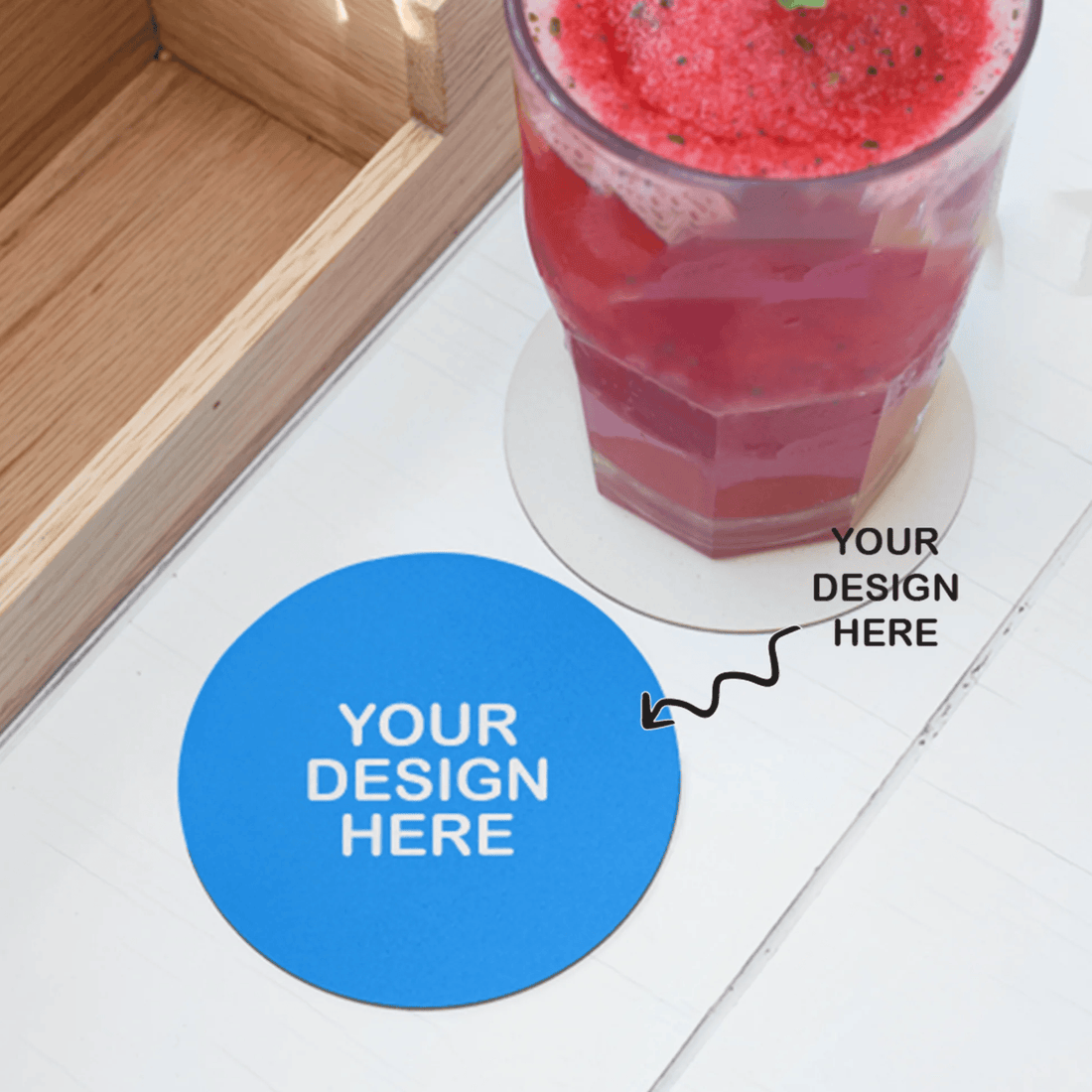 Acrylic UV Print Coaster 3MM Thickness + Cotting