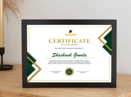 Framed Certificates